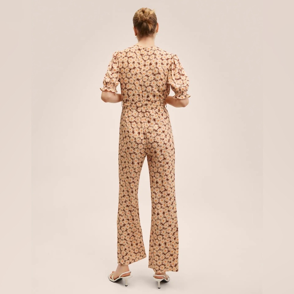 MANGO - Floral Jumpsuit - Orange - Picture 5 of 12